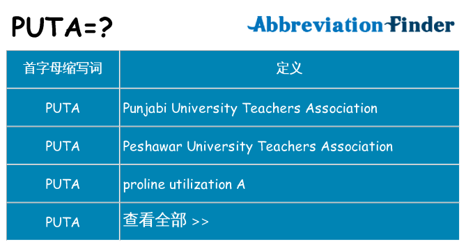 puta 代表什么