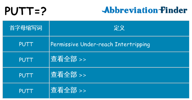 putt 代表什么