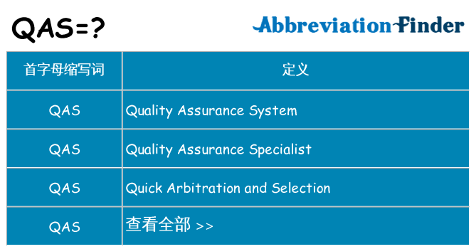 qas 代表什么