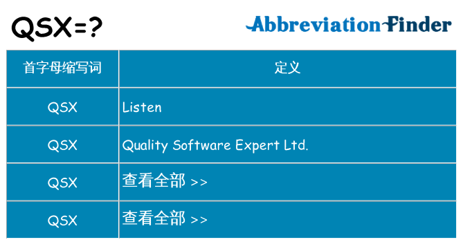 qsx 代表什么