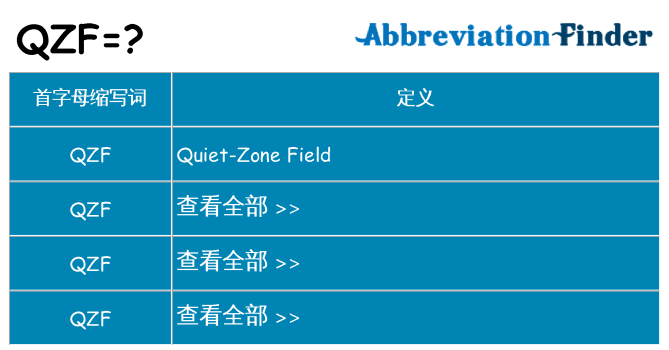 qzf 代表什么