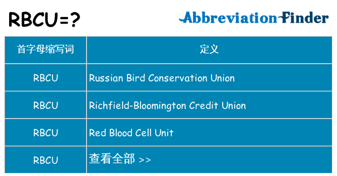 rbcu 代表什么