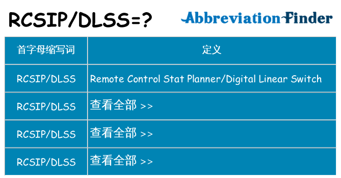 rcsipdlss 代表什么