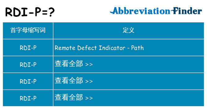 rdi-p 代表什么