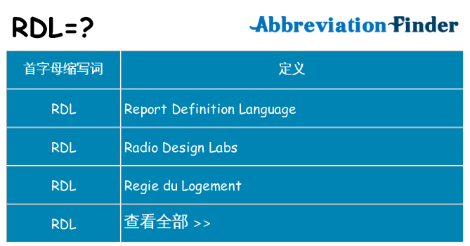 rdl 代表什么