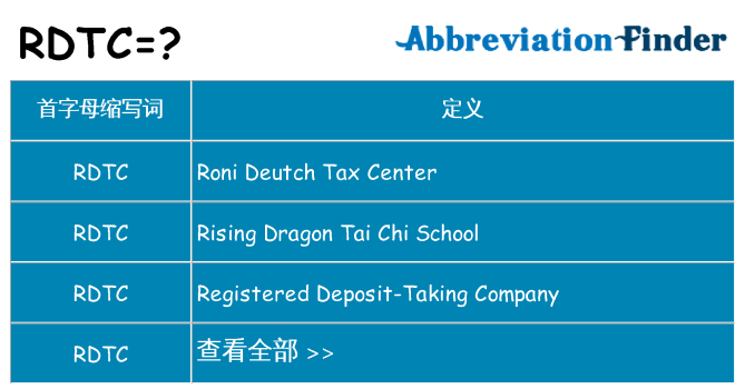 rdtc 代表什么