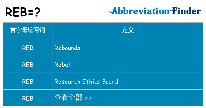 reb 代表什么