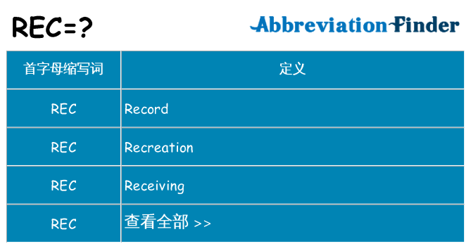 rec 代表什么