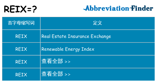 reix 代表什么