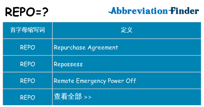 repo 代表什么