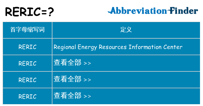 reric 代表什么