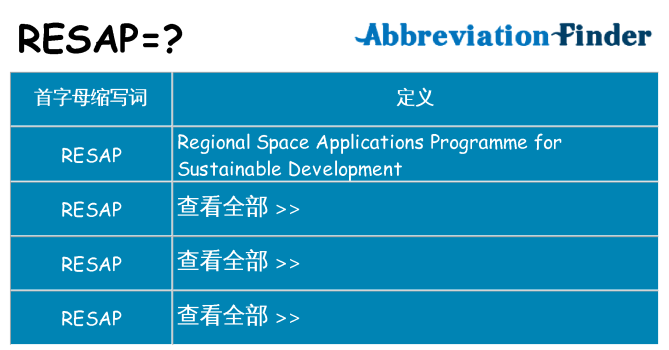 resap 代表什么