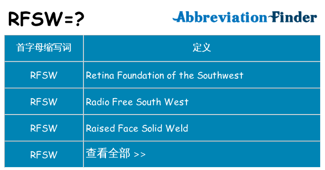 rfsw 代表什么
