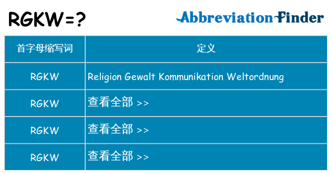 rgkw 代表什么