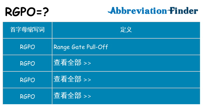 rgpo 代表什么