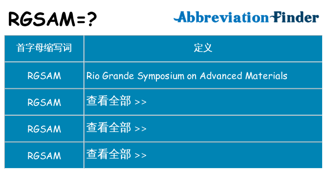 rgsam 代表什么