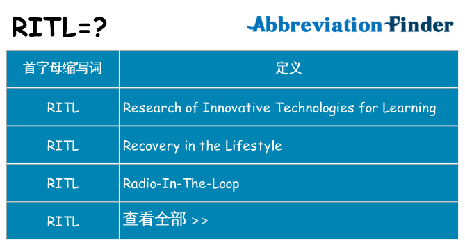 ritl 代表什么
