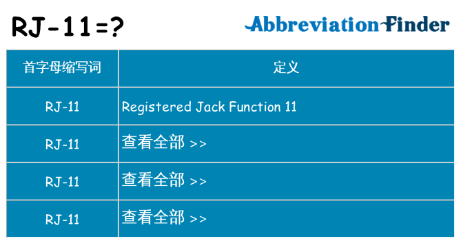 rj-11 代表什么