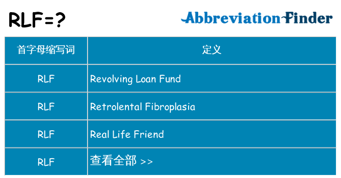 rlf 代表什么