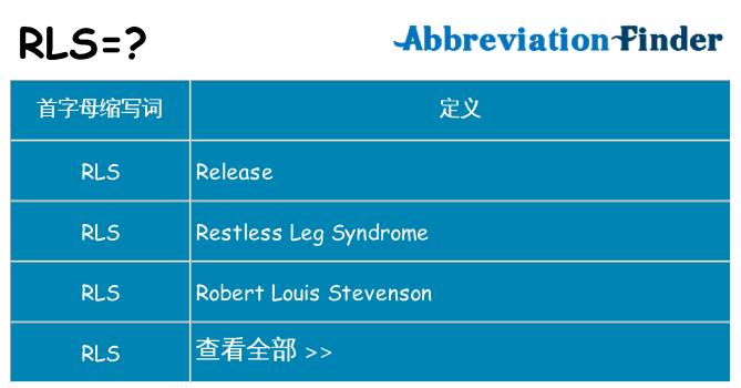 rls 代表什么