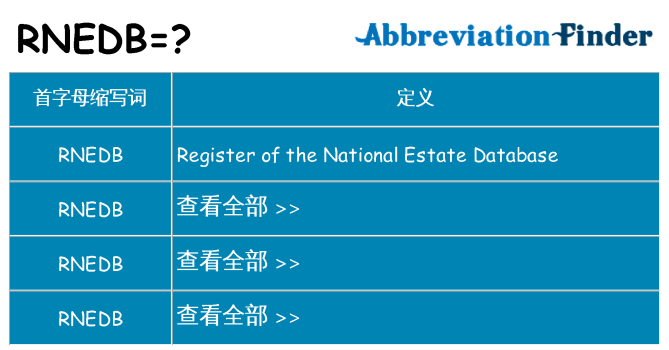 rnedb 代表什么