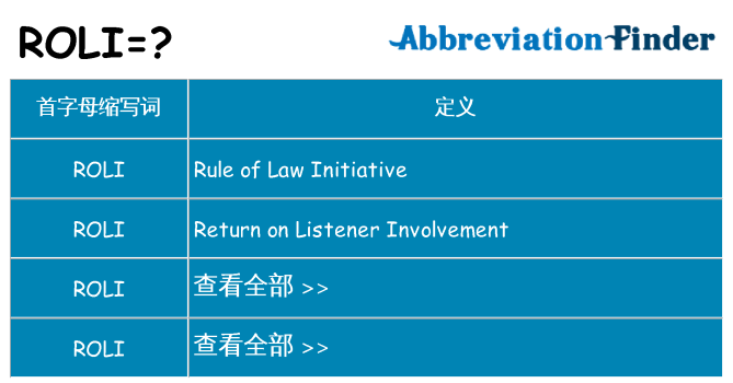 roli 代表什么