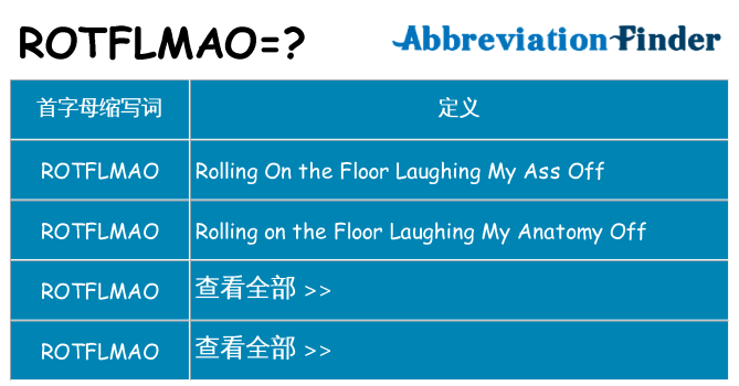 rotflmao 代表什么