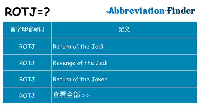 rotj 代表什么