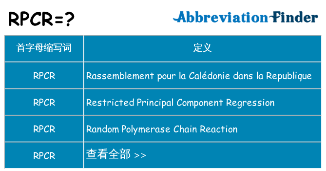 rpcr 代表什么