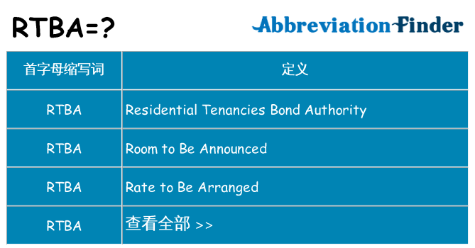 rtba 代表什么