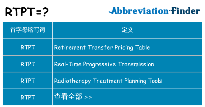 rtpt 代表什么