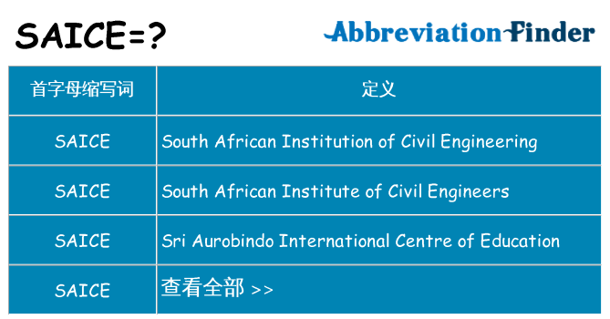 saice 代表什么
