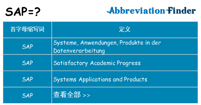 sap 代表什么