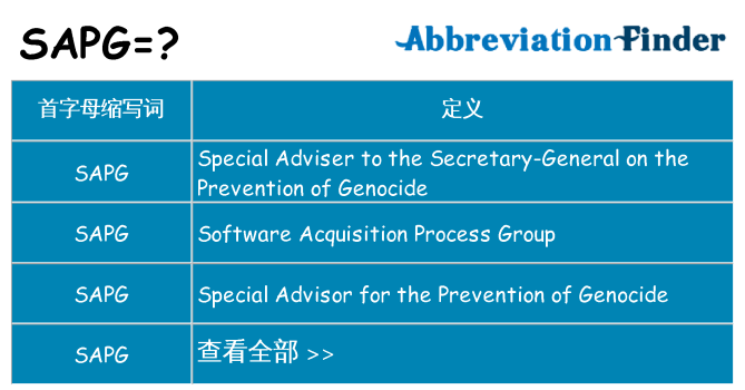 sapg 代表什么