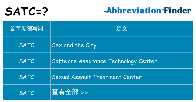 satc 代表什么