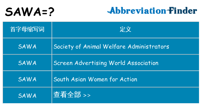 sawa 代表什么