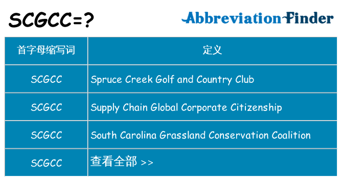 scgcc 代表什么