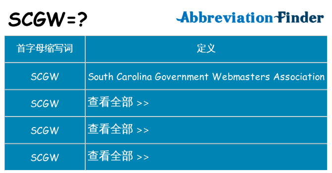 scgw 代表什么