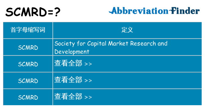 scmrd 代表什么