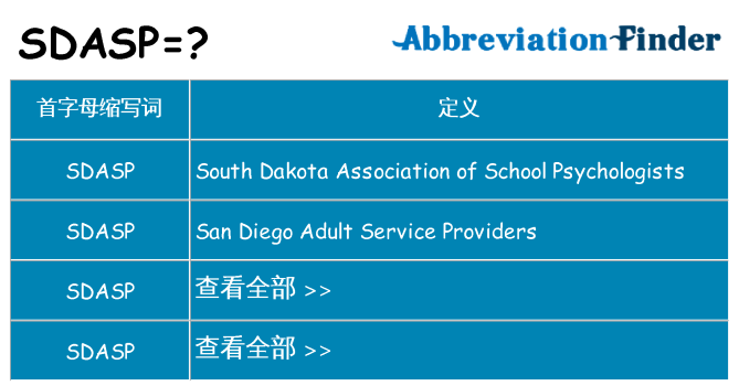 sdasp 代表什么