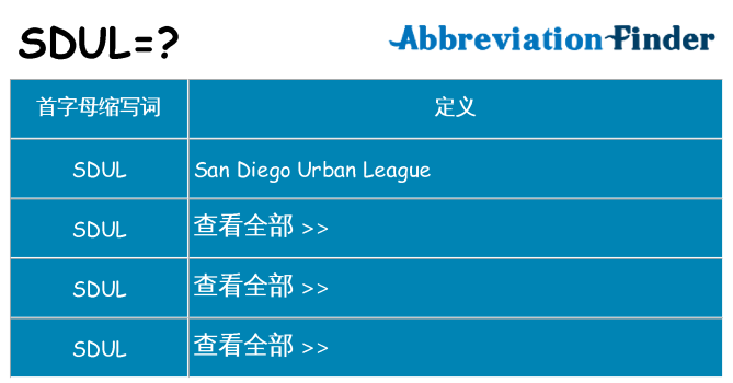 sdul 代表什么