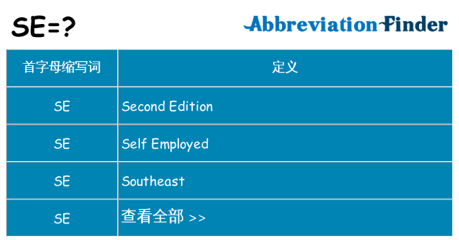 se 代表什么