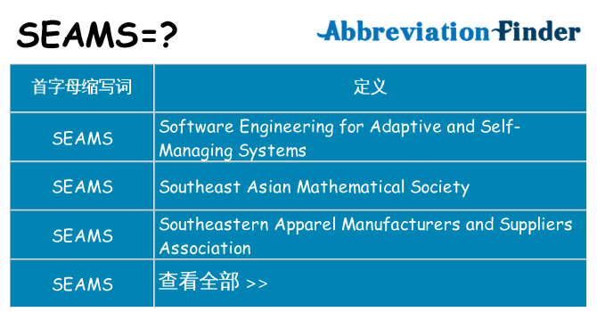 seams 代表什么