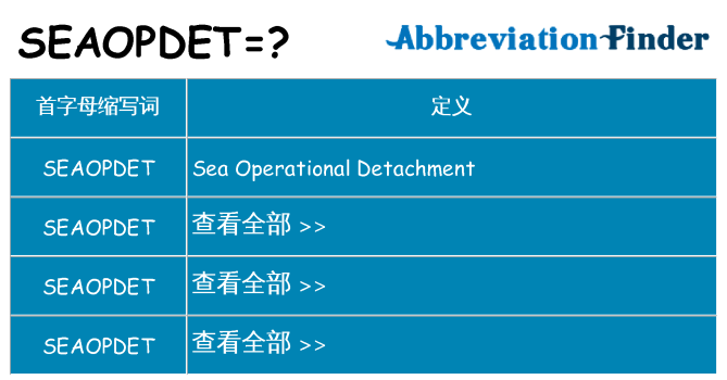 seaopdet 代表什么