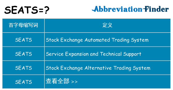 seats 代表什么