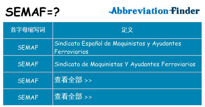 semaf 代表什么