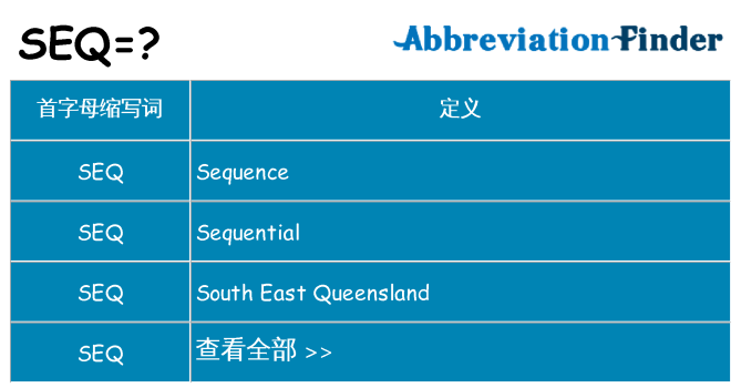 seq 代表什么