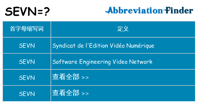 sevn 代表什么
