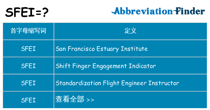 sfei 代表什么