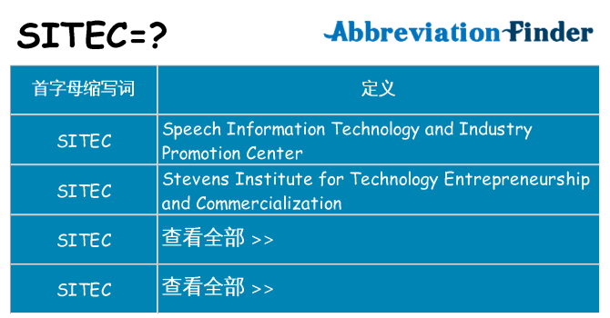 sitec 代表什么